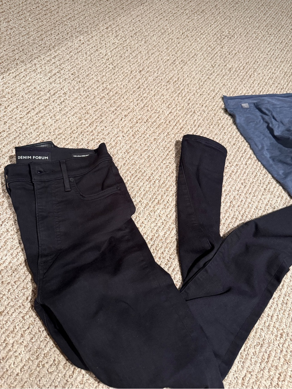 Denim Forum Black High-Rise Skinny Jeans
